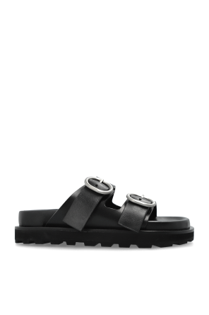 Black Leather sandals with buckle Acne Studios - Vitkac AS